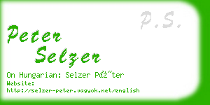 peter selzer business card